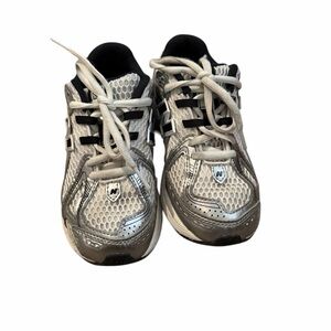 New Balance Kids Silver & White Athletic Sneakers